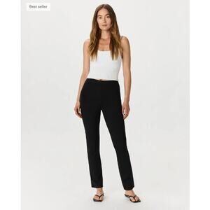 Quince Ultra-Stretch Ponte Straight Leg Pants Black Size Large